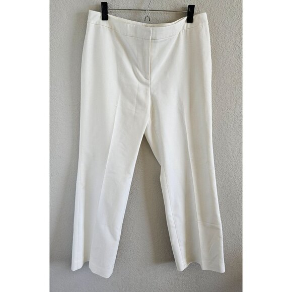 Ann Taylor Woman SZ 14 Cream Textured Trouser Lined NWOT Business Party Old Mone - Picture 1 of 7